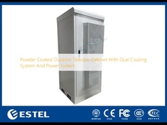 ডাবল কুলিং সিস্টেম এবং পাওয়ার সিস্টেমের সাথে পাউডার লেপযুক্ত আউটডোর টেলিকম ক্যাবিনেট